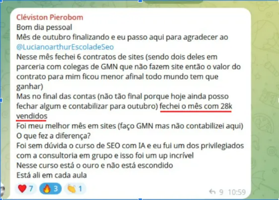 Depoimento Cléviston Pierobom: melhor mês fechado com R$28k em vendas