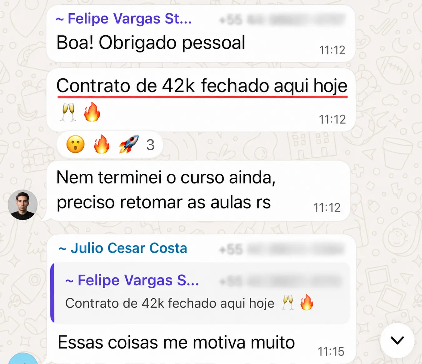 Depoimento: contrato de R$42k fechado em um dia
