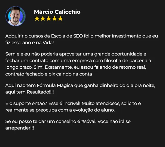 Depoimento Márcio Calicchio