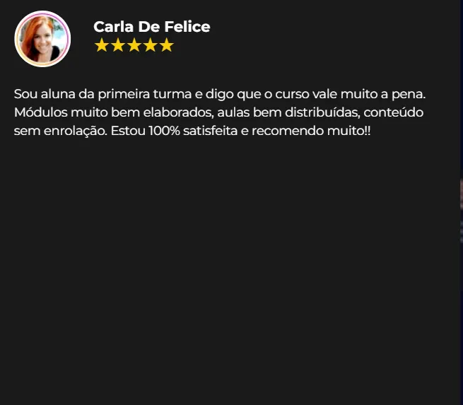 Depoimento Carla De Felice