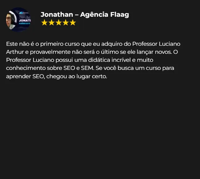 Depoimento Jonathan – Agência Flaag