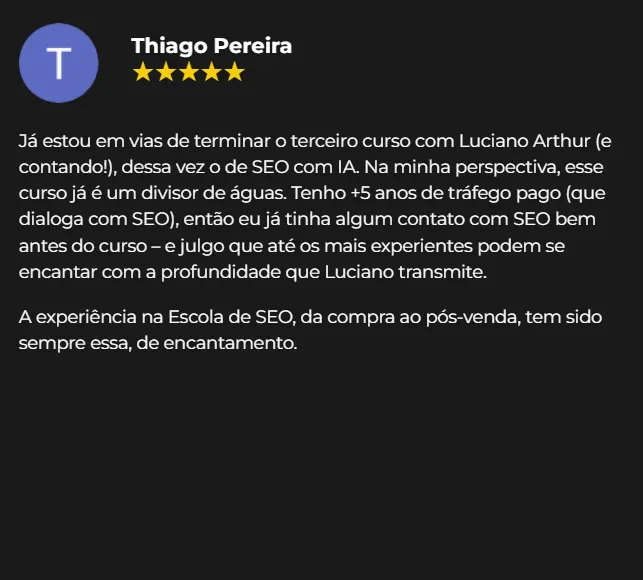 Depoimento Thiago Pereira
