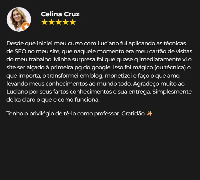 Depoimento Celina Cruz