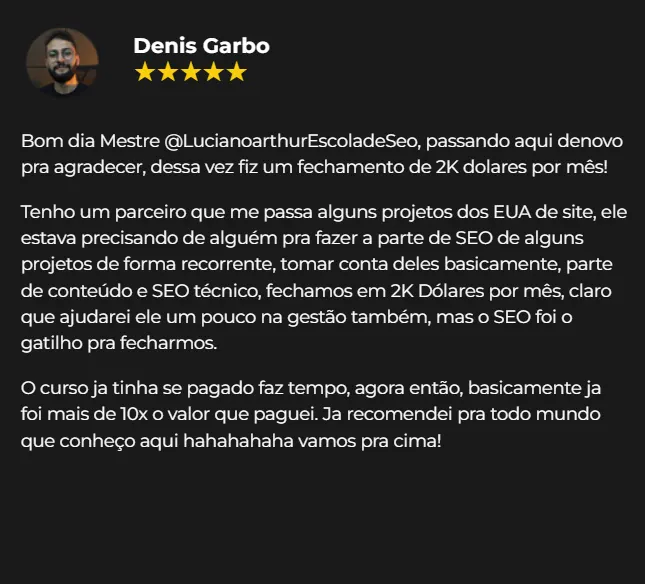 Depoimento Denis Garbo