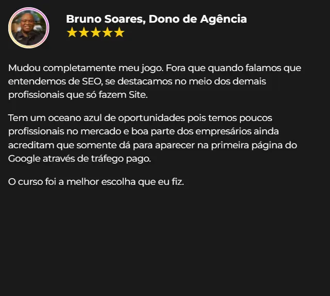 Depoimento Bruno Soares, Dono de Agência