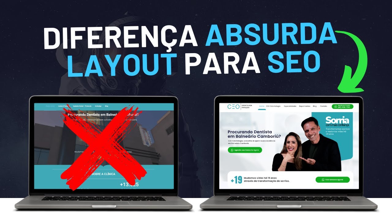layout de site para seo
