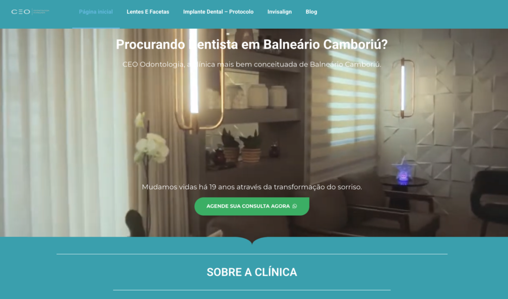 layout de site para seo