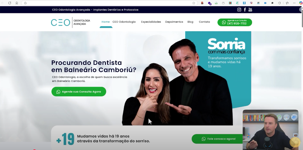 layout de site para seo