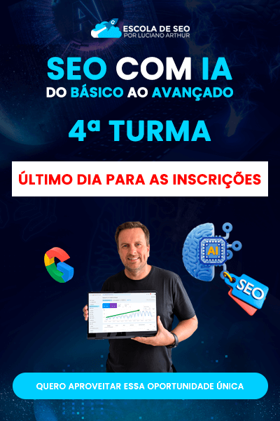 SEO com IA Do básico ao Avançado Último dia para Inscrições Mobile