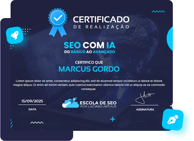 Certificado da escola de seo por luciano arthur Certificado da Escola de SEO Por Luciano Arthur